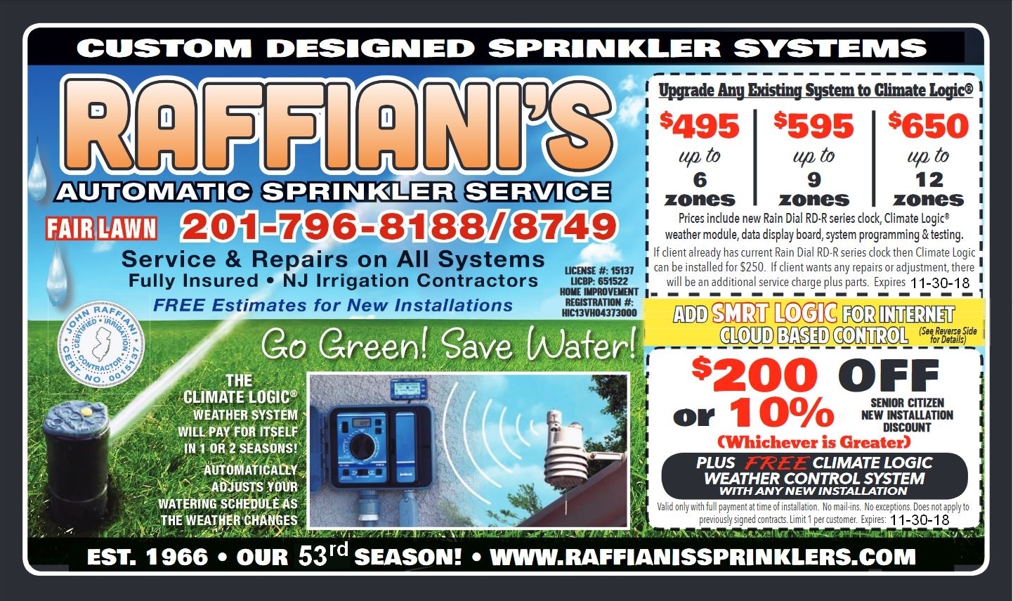 Sprinkler saver discount coupon